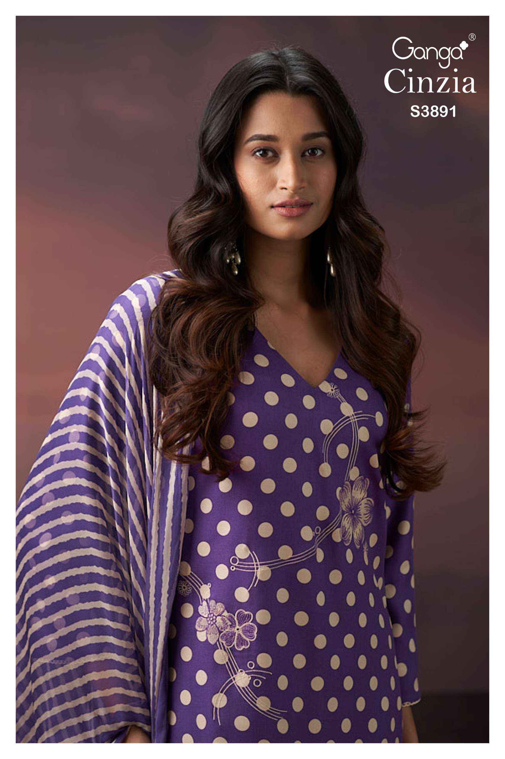 Ganga Fashion Cinzia 3891 Pure Wool Pashmina Winter Salwar Kameez Wholesale Rate ( 4 Pcs Catalog )