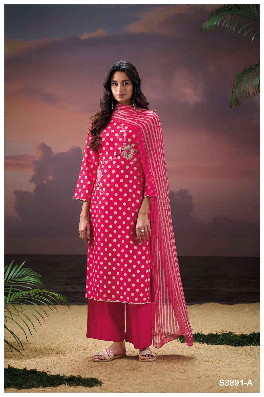 Ganga Fashion Cinzia 3891 Pure Wool Pashmina Winter Salwar Kameez Wholesale Rate ( 4 Pcs Catalog )