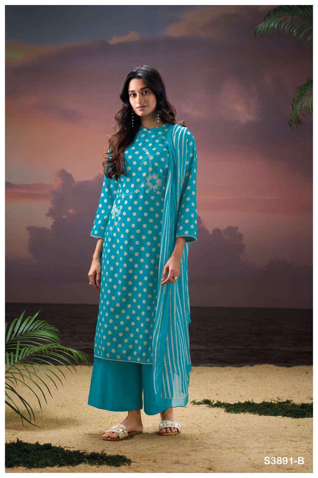 Ganga Fashion Cinzia 3891 Pure Wool Pashmina Winter Salwar Kameez Wholesale Rate ( 4 Pcs Catalog )