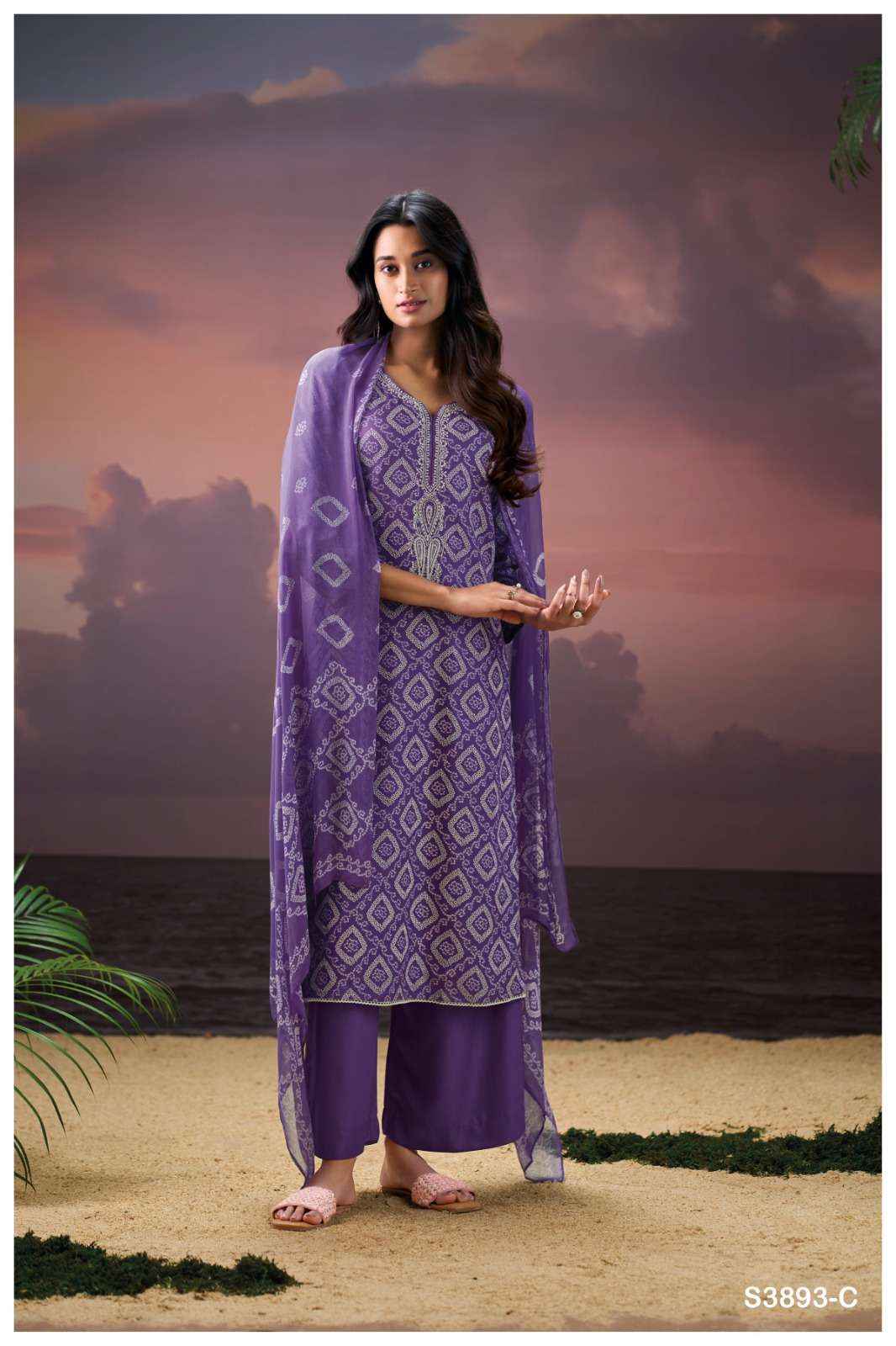 Ganga Fashion Eirlys 3893 Pure Wool Pashmina Winter Collection Wholesale Rate ( 4 Pcs Catalog )