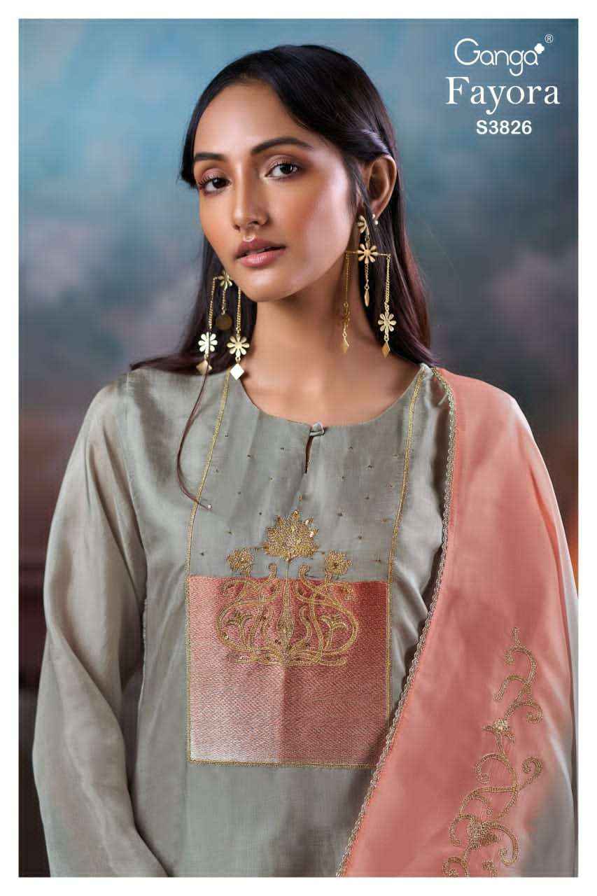Ganga Fashion Fayora 3826 Exclusive Fancy Ladies Dress Material Latest Collection  ( 2 Pcs Catalog )