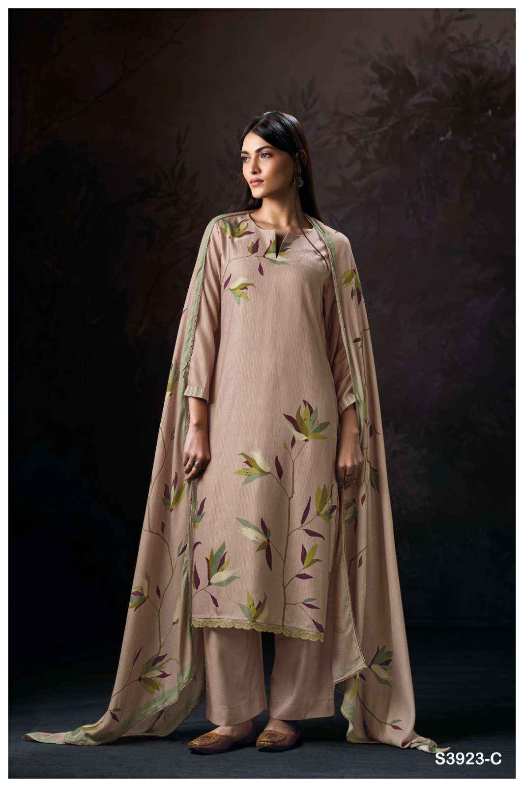 Ganga Fashion Frida 3923 Fancy Work Winter Collection Suit Wholesale Rate ( 4 Pcs Catalog )