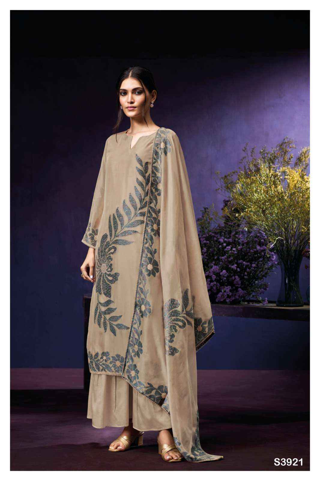 Ganga Fashion Navika 3921 Pure Bemberg Silk Suit Premium Collection Wholesale Rate ( 1 Pcs catalog )