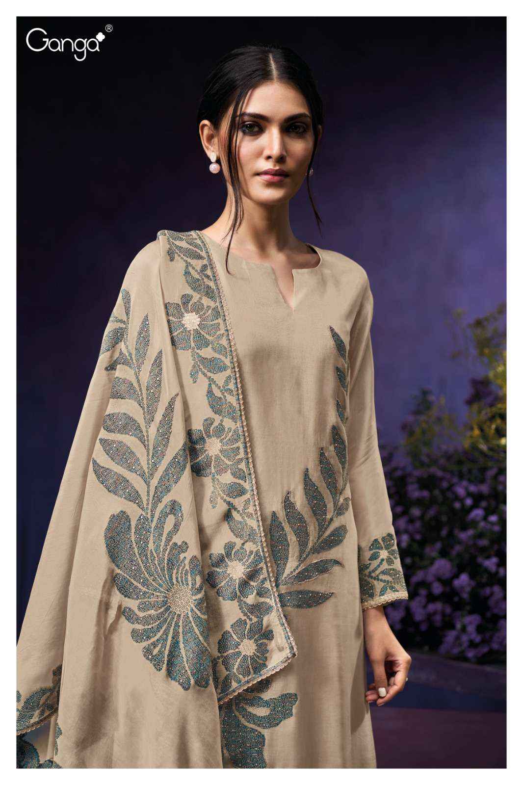 Ganga Fashion Navika 3921 Pure Bemberg Silk Suit Premium Collection Wholesale Rate ( 1 Pcs catalog )