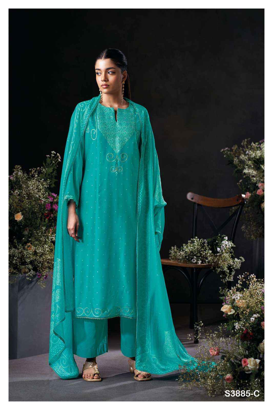 Ganga Fashion Oceara 3885 Exclusive Russian Silk Dress Wholesale Rate ( 3 Pcs Catalog )