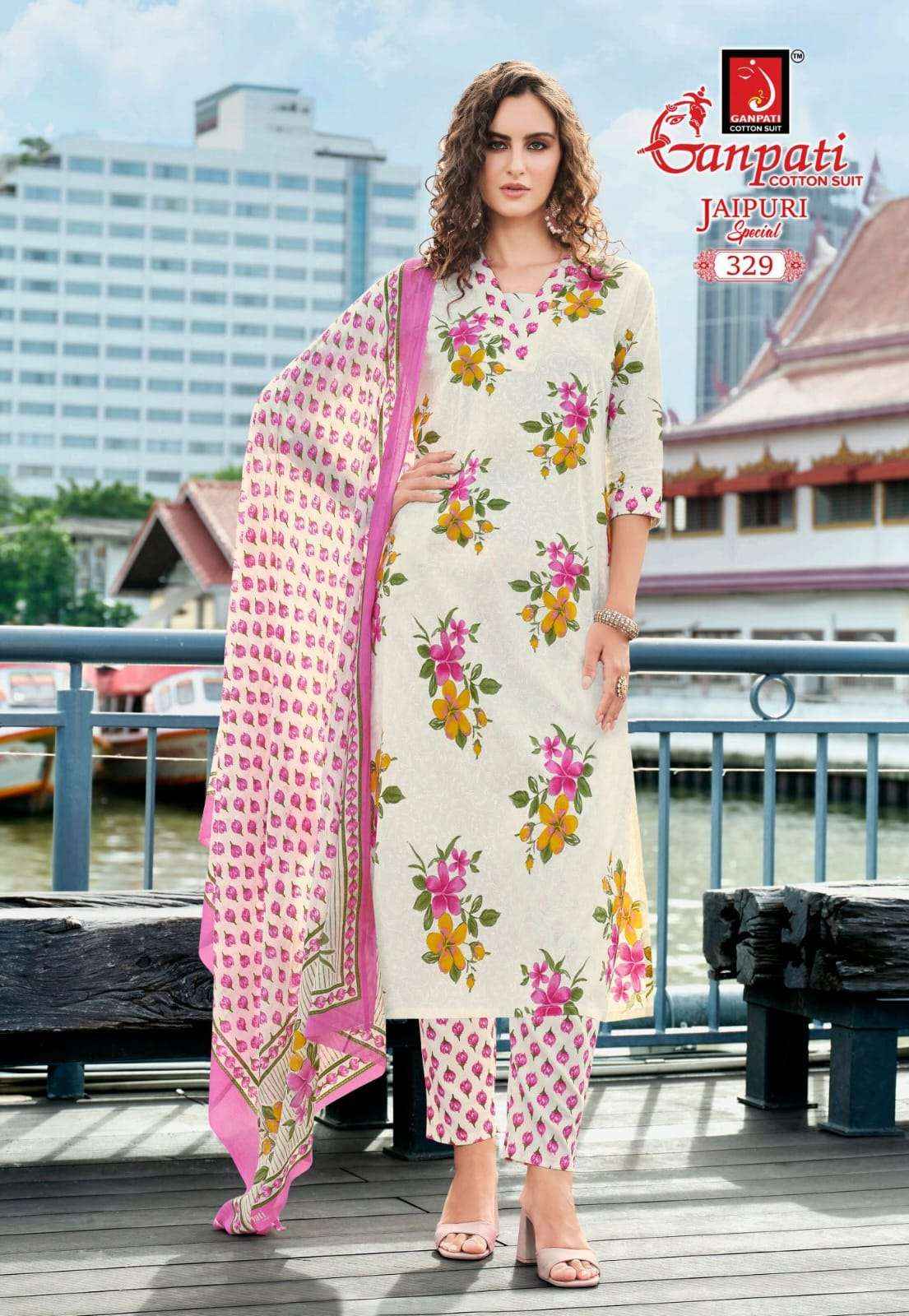 Ganpati Jaipuri Special Vol 16 Pure Cotton Dress Material surat Textile Market ( 15 Pcs Catalogue )