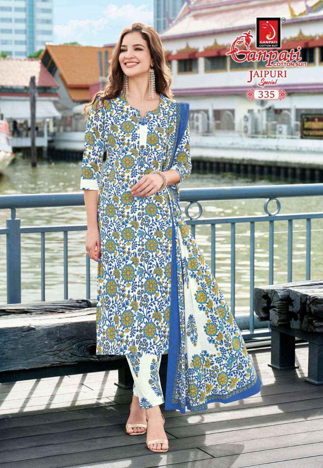 Ganpati Jaipuri Special Vol 16 Pure Cotton Dress Material surat Textile Market ( 15 Pcs Catalogue )