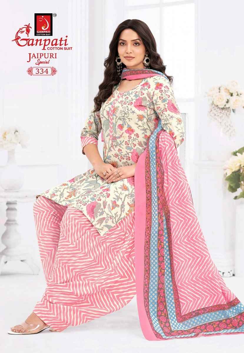 Ganpati Jaipuri Vol-16 Patiyala Pure Cotton Dress Material Wholesale Price ( 15 Pcs Catalogue )