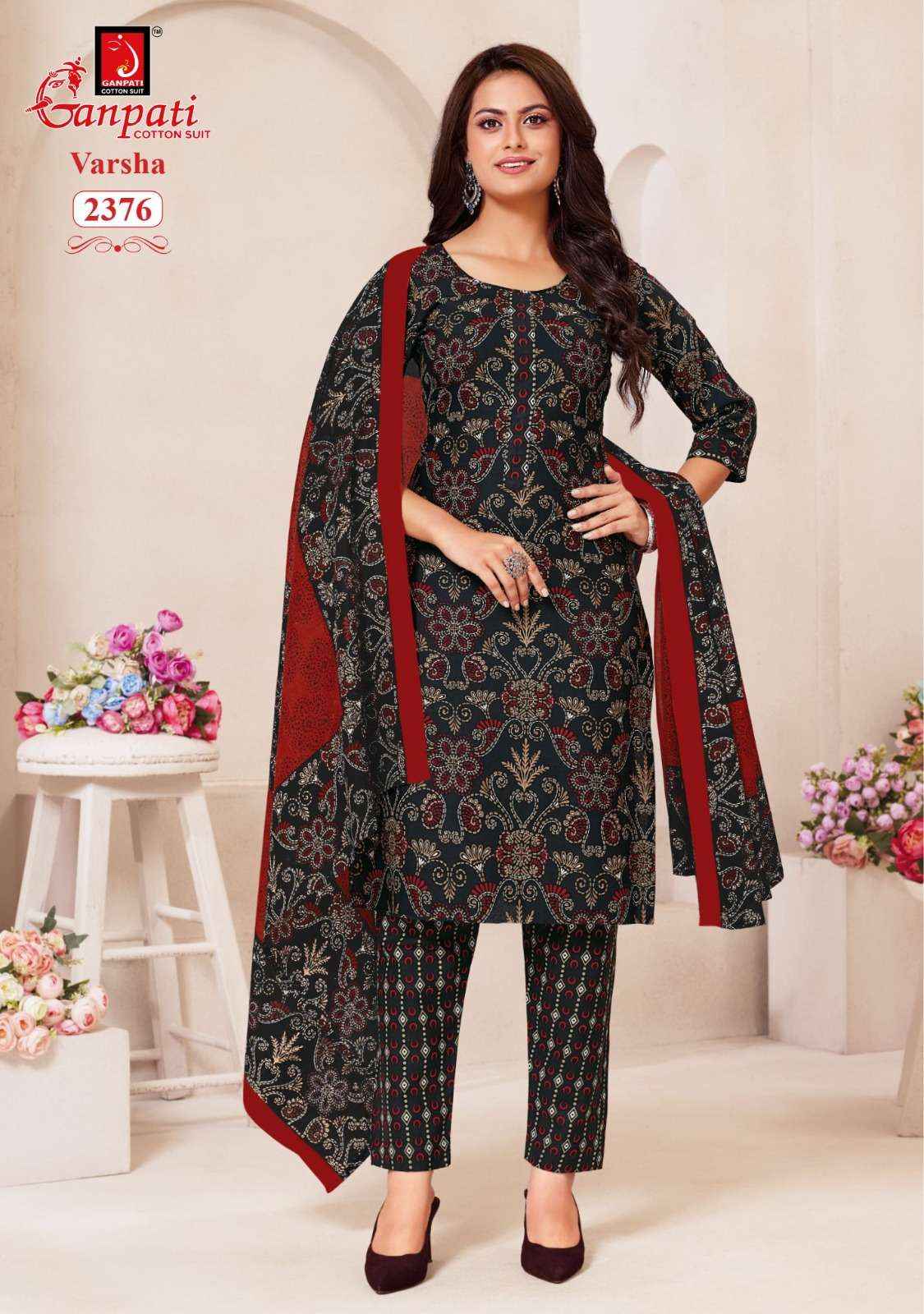 Ganpati Varsha Pant Style Vol 12 Unstitch Cotton Salwar Kameez Wholesale Price ( 15 Pcs Catalogue )