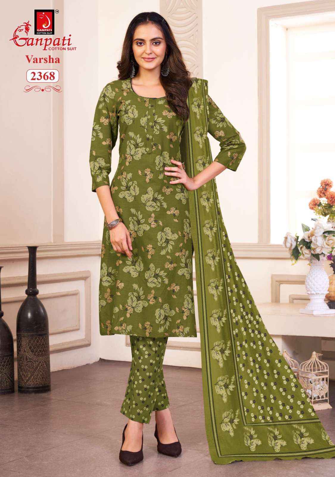 Ganpati Varsha Pant Style Vol 12 Unstitch Cotton Salwar Kameez Wholesale Price ( 15 Pcs Catalogue )