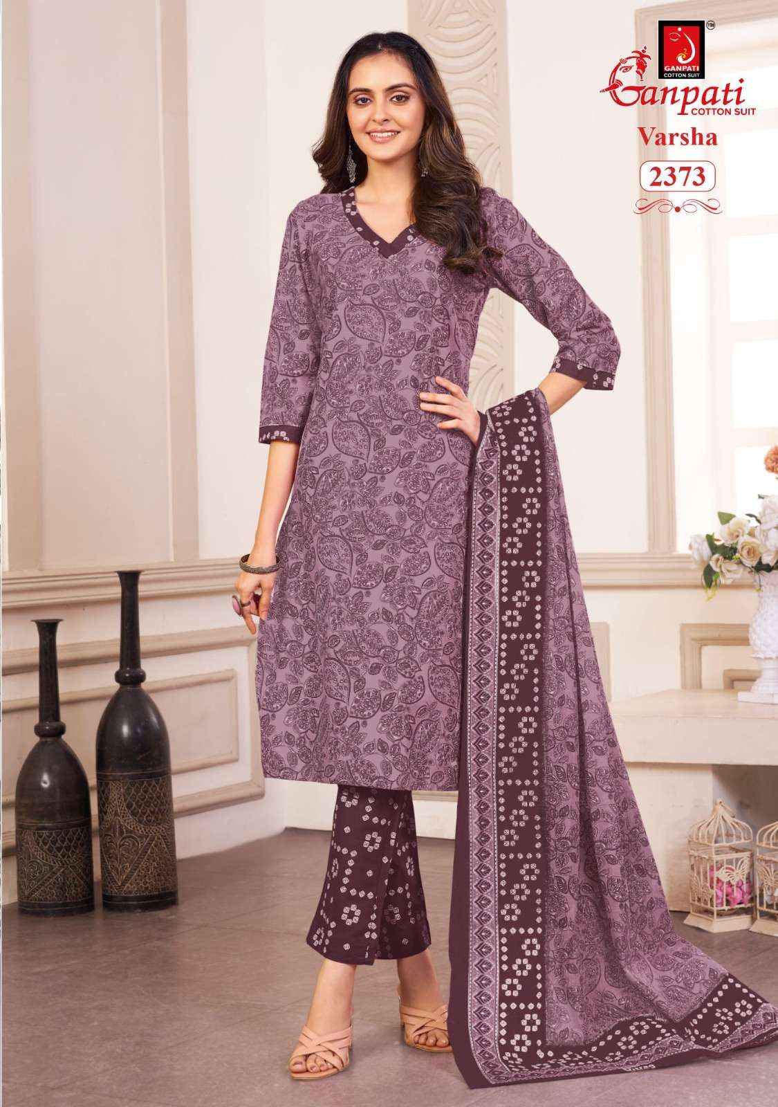 Ganpati Varsha Pant Style Vol 12 Unstitch Cotton Salwar Kameez Wholesale Price ( 15 Pcs Catalogue )