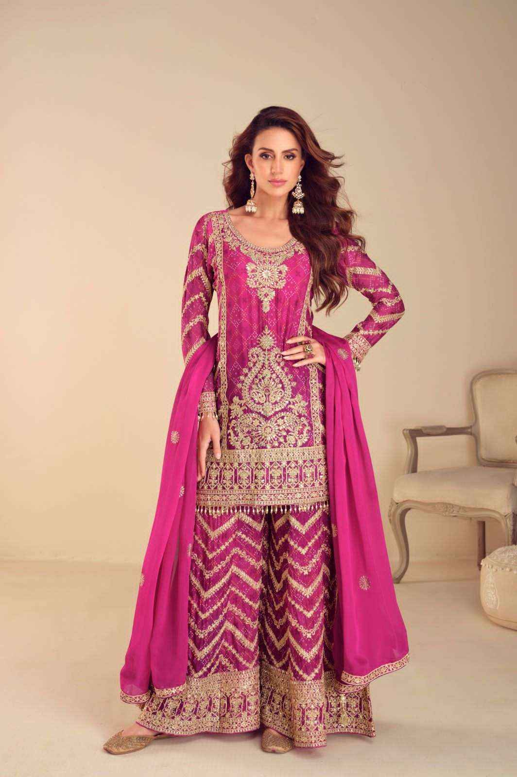Gulkayra Misbah 7620 And 7621 Partywear Style Sharara Designer Suit Wholesale Rate ( 2 Pcs Catalog )