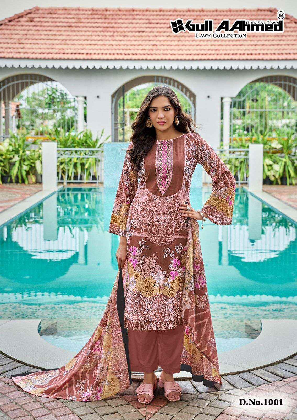 Gull Aahmed Baroque Vol 2 Lawn Cotton Salwar Kameez Wholesale Rate ( 6 Pcs Catalog )