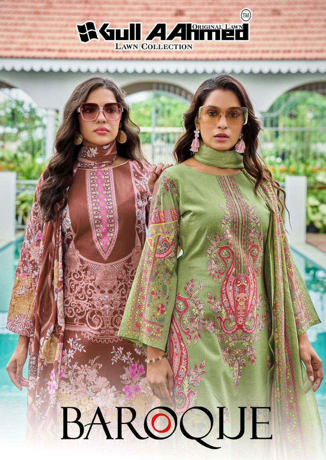 Gull Aahmed Baroque Vol 2 Lawn Cotton Salwar Kameez Wholesale Rate ( 6 Pcs Catalog )