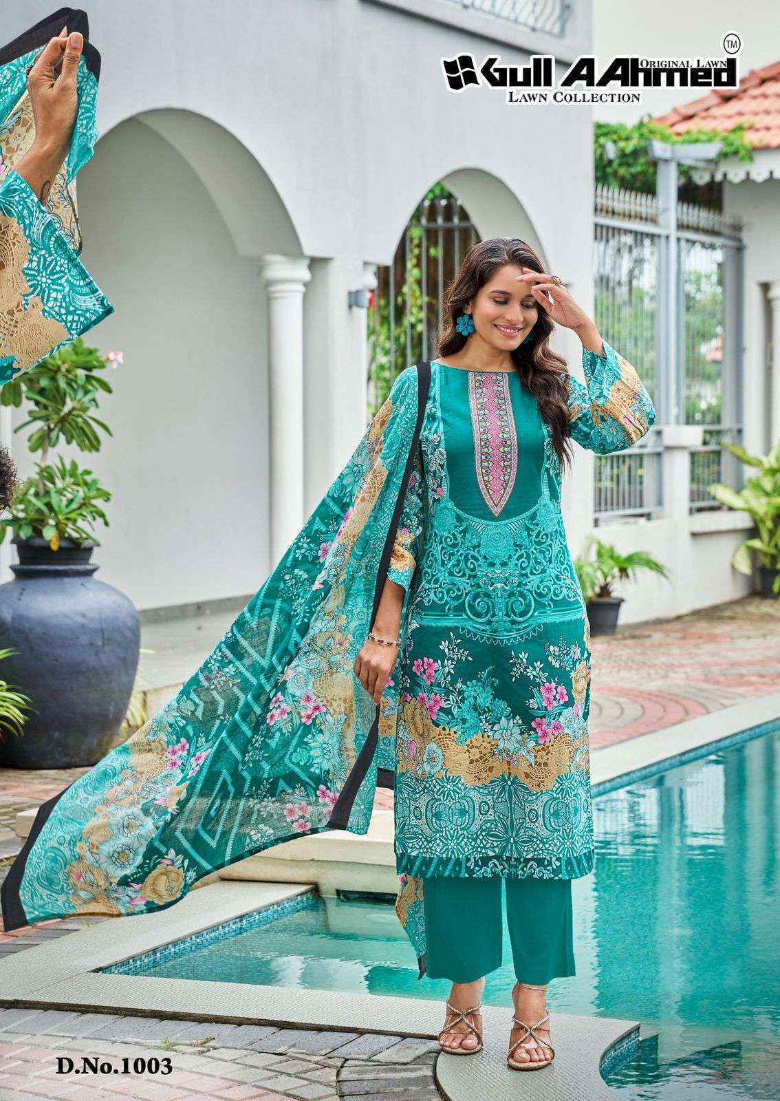 Gull Aahmed Baroque Vol 2 Lawn Cotton Salwar Kameez Wholesale Rate ( 6 Pcs Catalog )