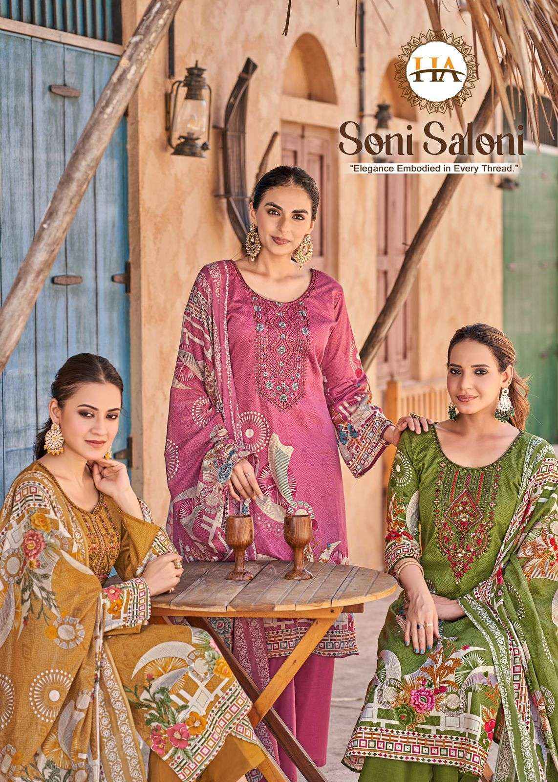 Harshit Soni Saloni Pure Jam Cotton Salwar Kameez Wholesale Rate ( 6 Pcs Catalog )
