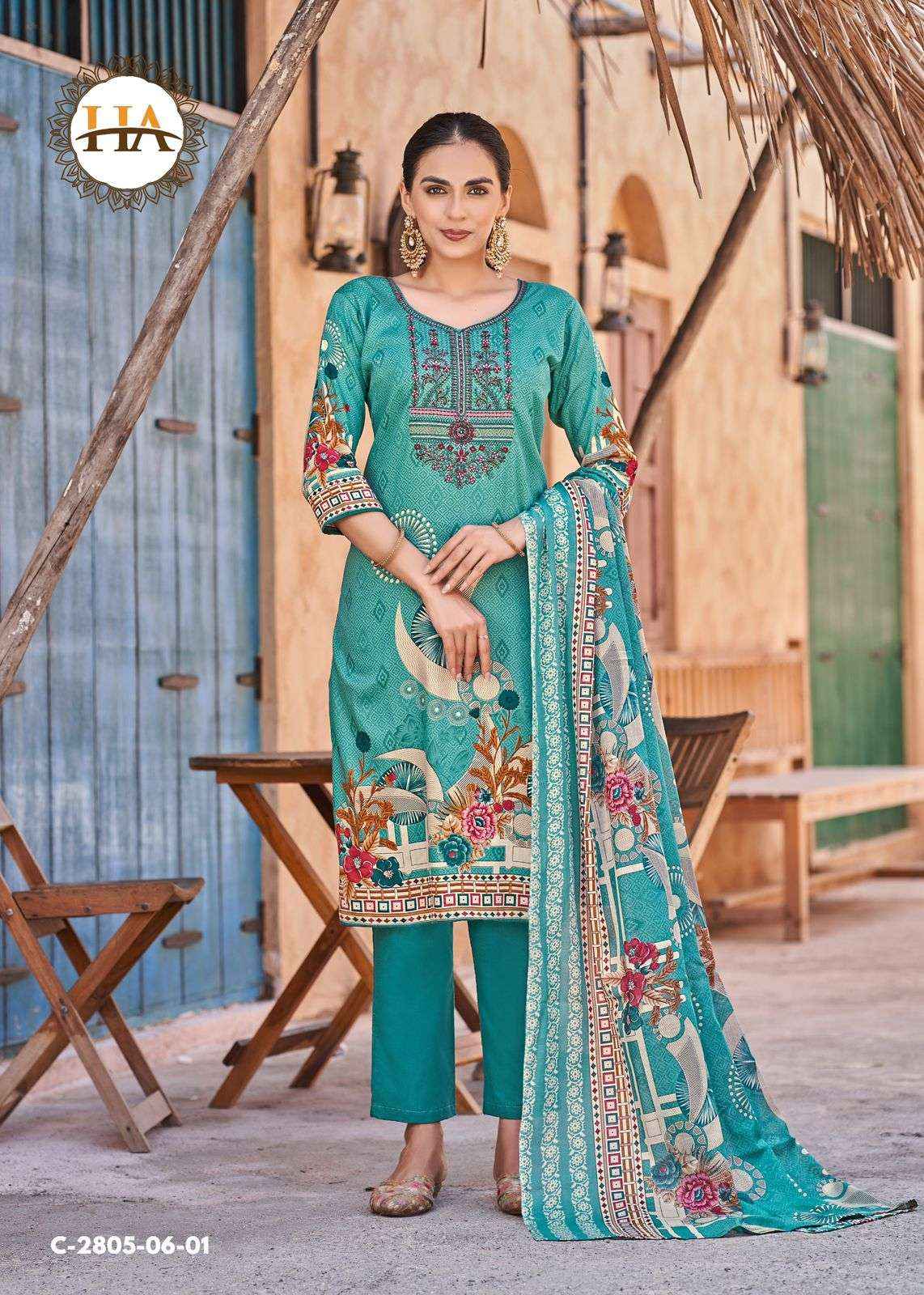 Harshit Soni Saloni Pure Jam Cotton Salwar Kameez Wholesale Rate ( 6 Pcs Catalog )