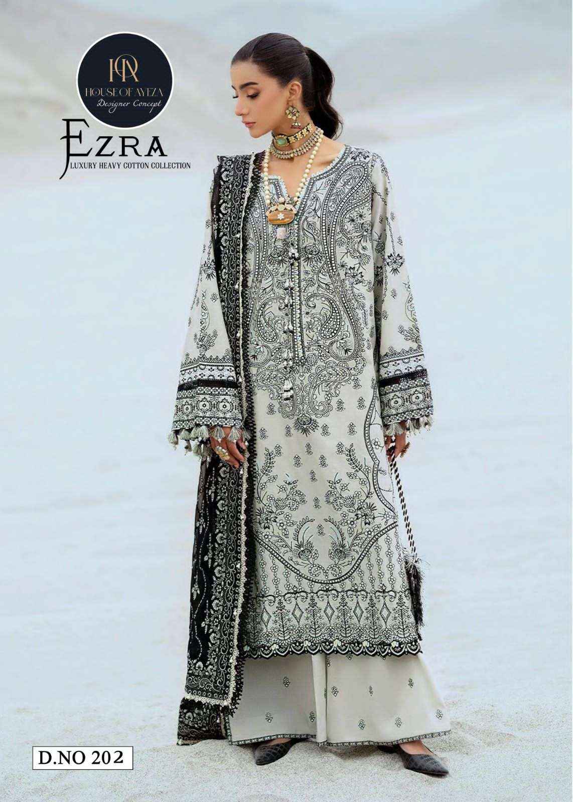 House Of Ayeza Ezra Vol 2 Luxury Heavy Cotton Collection Ladies Suit Wholesale Rate  ( 6 Pcs Catalog )