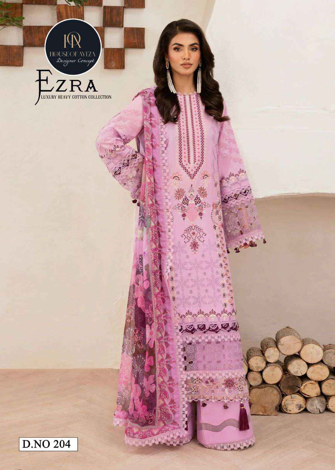 House Of Ayeza Ezra Vol 2 Luxury Heavy Cotton Collection Ladies Suit Wholesale Rate  ( 6 Pcs Catalog )
