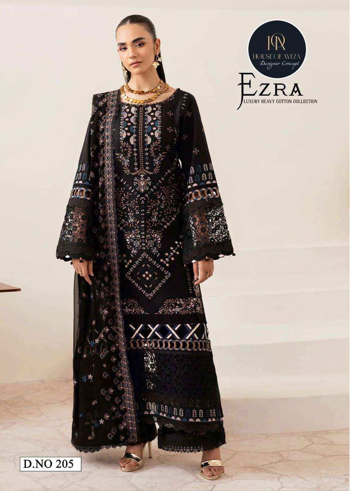 House Of Ayeza Ezra Vol 2 Luxury Heavy Cotton Collection Ladies Suit Wholesale Rate  ( 6 Pcs Catalog )