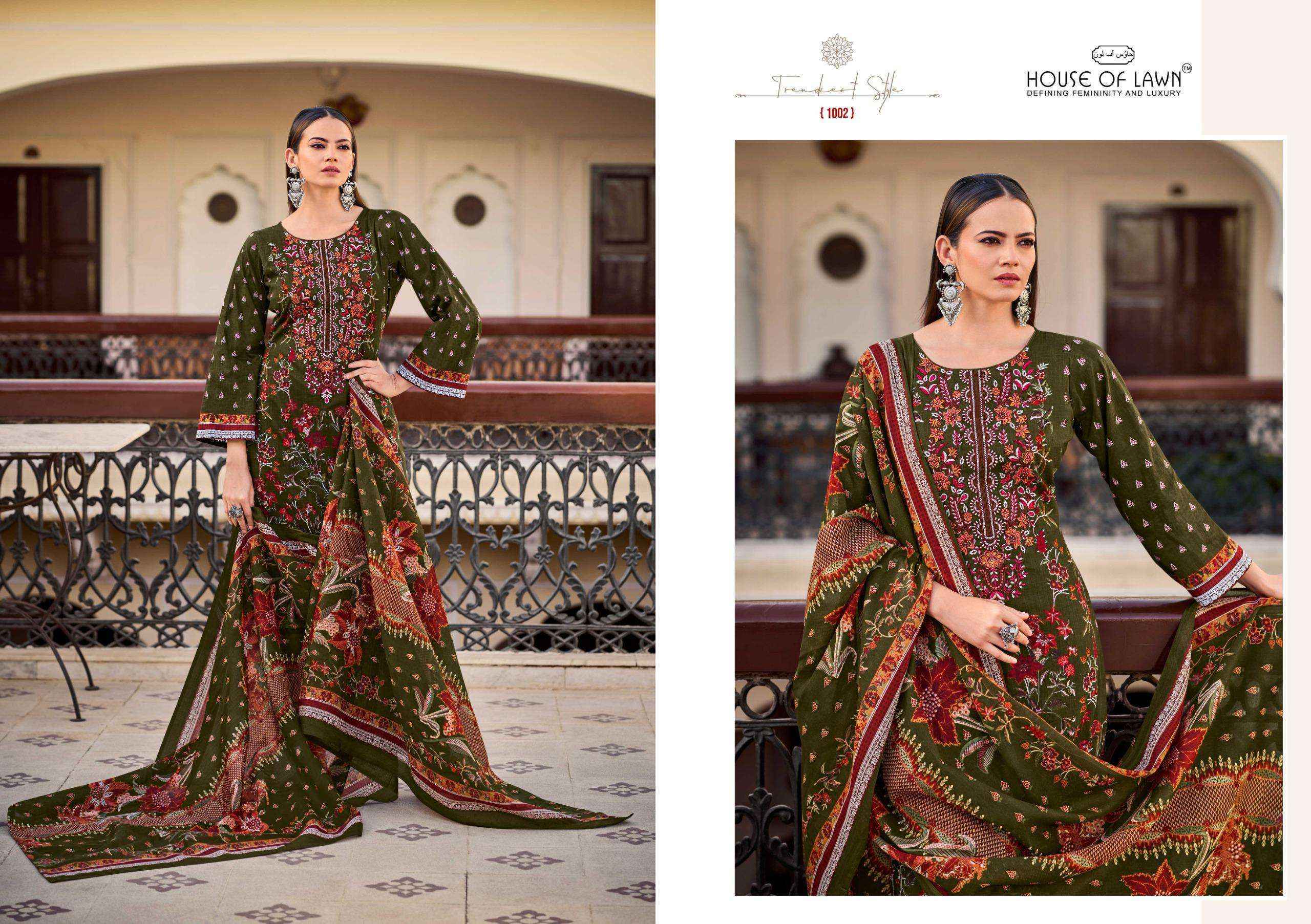 House Of Lawn Nayra Vol 7 Cotton Salwar Kameez Wholesale Rate ( 8 Pcs Catalog )