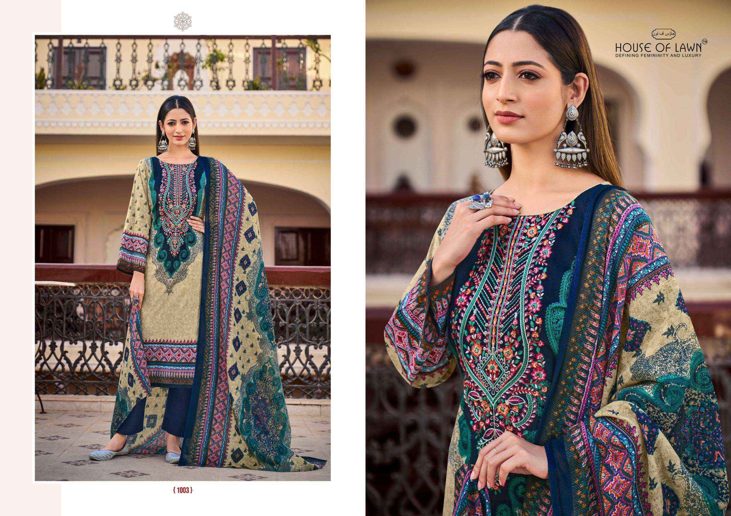 House Of Lawn Nayra Vol 7 Cotton Salwar Kameez Wholesale Rate ( 8 Pcs Catalog )