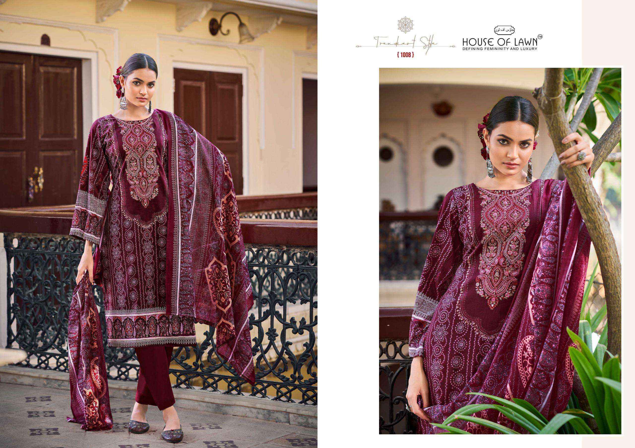 House Of Lawn Nayra Vol 7 Cotton Salwar Kameez Wholesale Rate ( 8 Pcs Catalog )