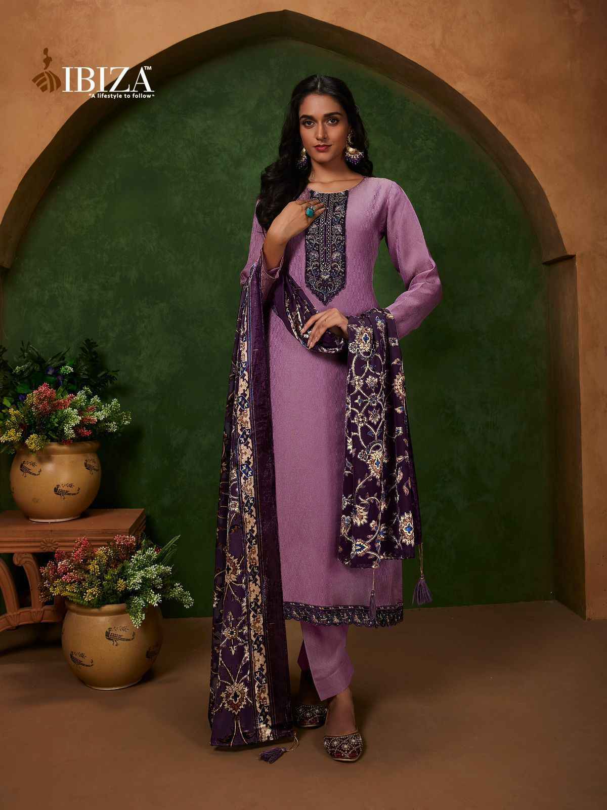 Ibiza Nemyra Silk Velvet Salwar kameez Wholesale Rate ( 4 Pcs Catalog )