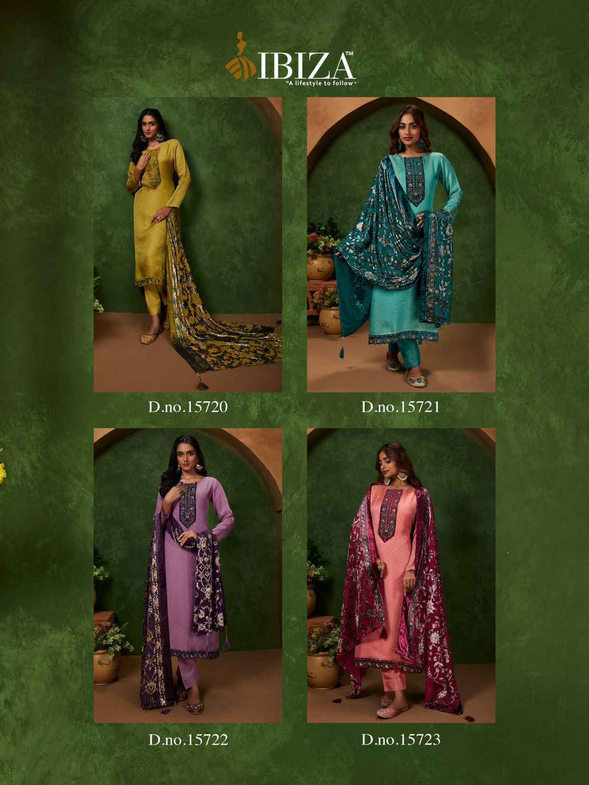Ibiza Nemyra Silk Velvet Salwar kameez Wholesale Rate ( 4 Pcs Catalog )