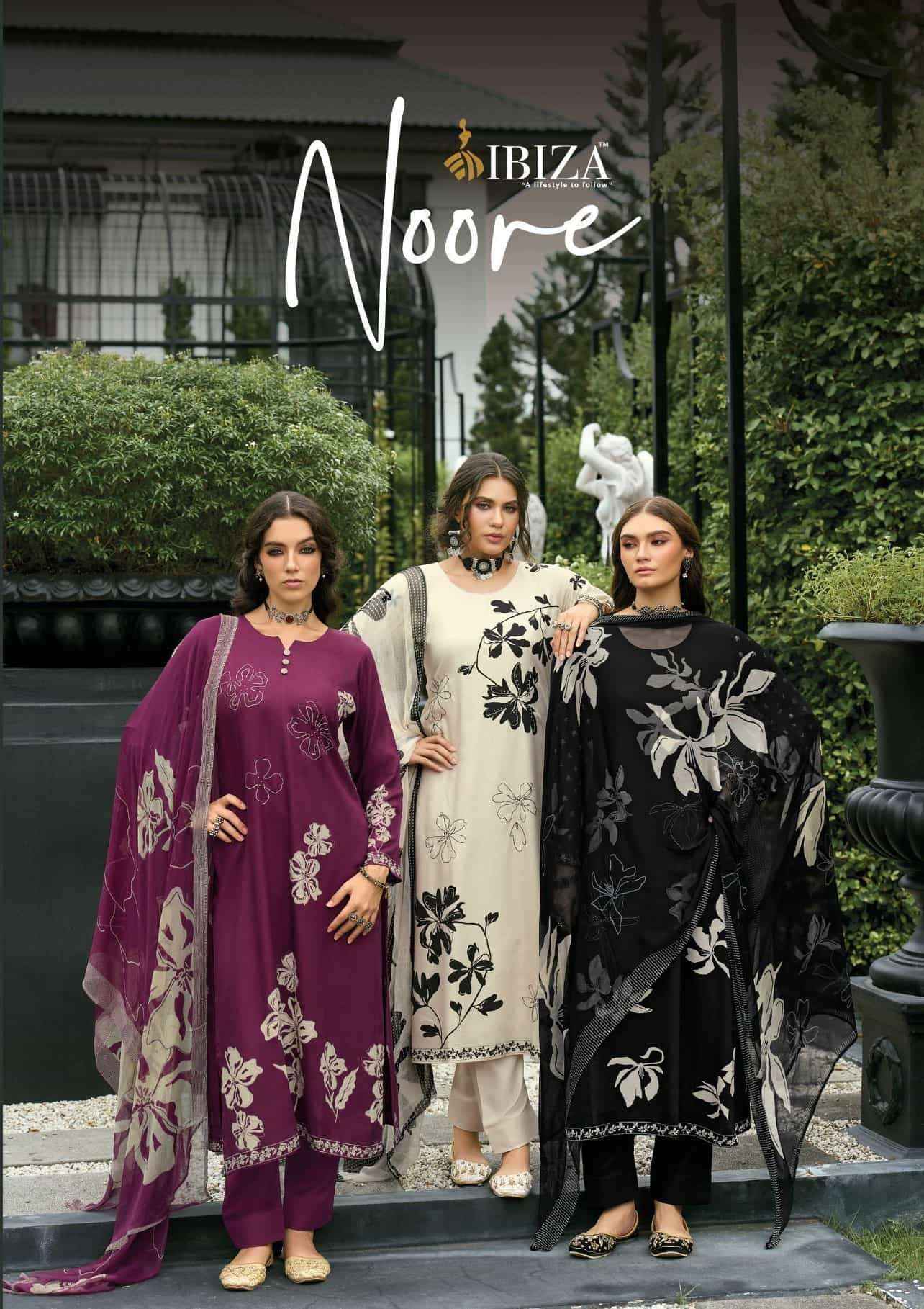 Ibiza Noore Pure Viscose Pashmina Salwar Kameez Wholesale Rate ( 6 Pcs Catalog )