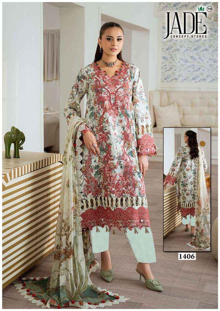 JADE BIN SAEED HEAVY COTTON VOL 14 LUXURY READY MADE COLLECTION WHOLESALE RATE ( 6 PCS CATALOG )