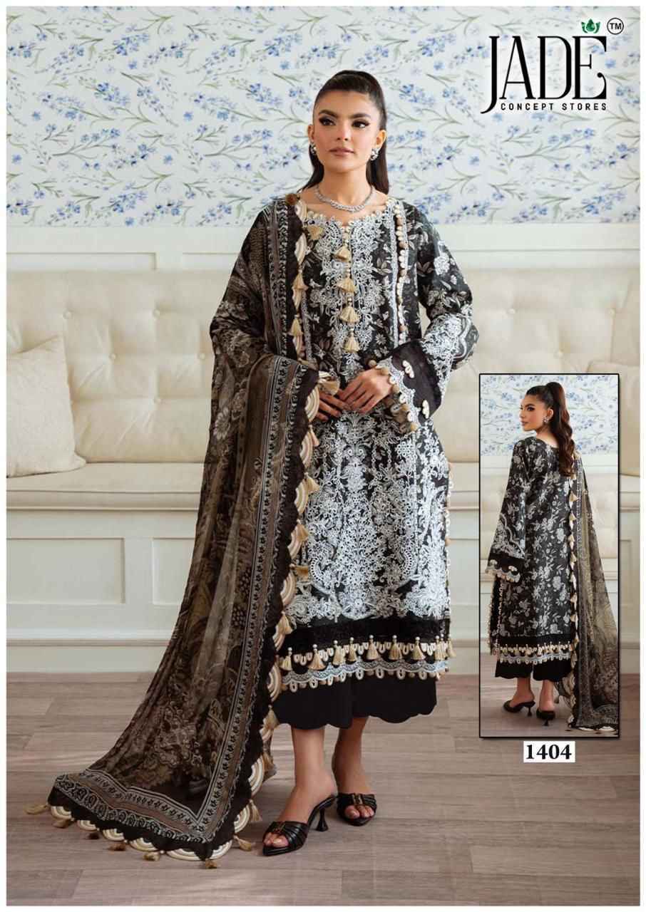 Jade Bin Saeed Heavy Luxury Vol 14 Cotton Salwar Kameez Wholesale Rate ( 6 Pcs Catalog )