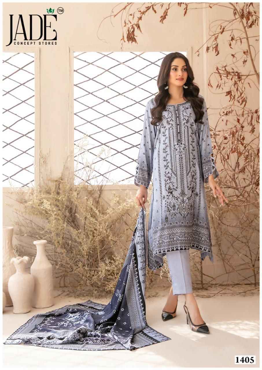 Jade Bin Saeed Heavy Luxury Vol 14 Cotton Salwar Kameez Wholesale Rate ( 6 Pcs Catalog )