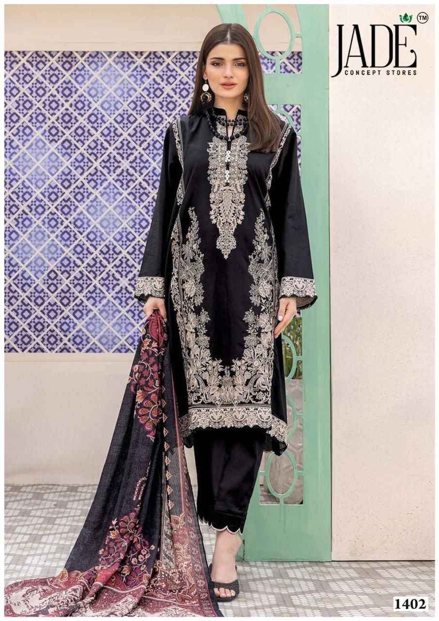 Jade Bin Saeed Heavy Luxury Vol 14 Cotton Salwar Kameez Wholesale Rate ( 6 Pcs Catalog )