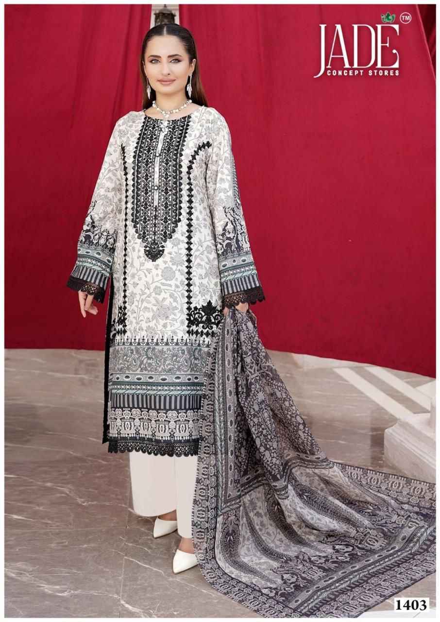 Jade Bin Saeed Heavy Luxury Vol 14 Cotton Salwar Kameez Wholesale Rate ( 6 Pcs Catalog )