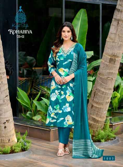 Kajal Style Romaniya Vol 1 Vertican Readymade Suit Wholesale Price ( 8 pcs Catalogue )