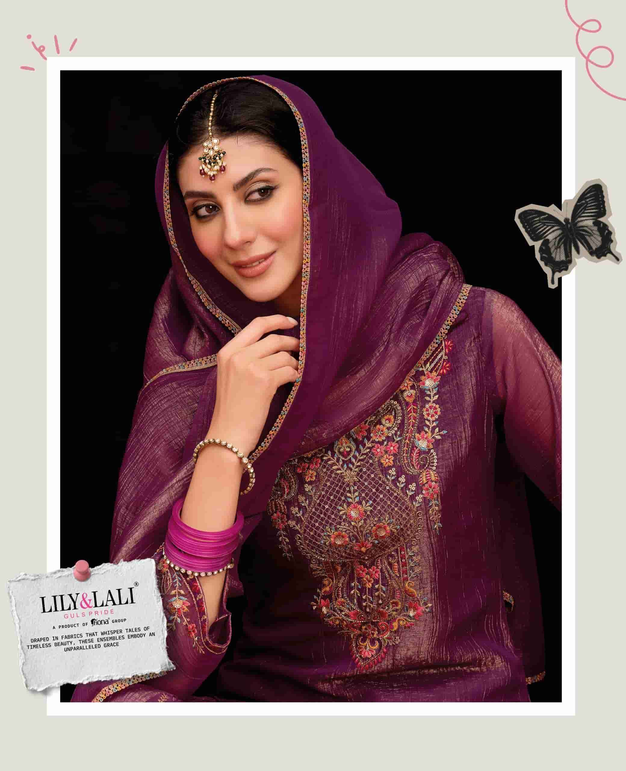 Lily And Lali Lashkara Festive Wear Divider Palazzo Designer Suit Wholesale Rate ( 4 Pcs catalog )