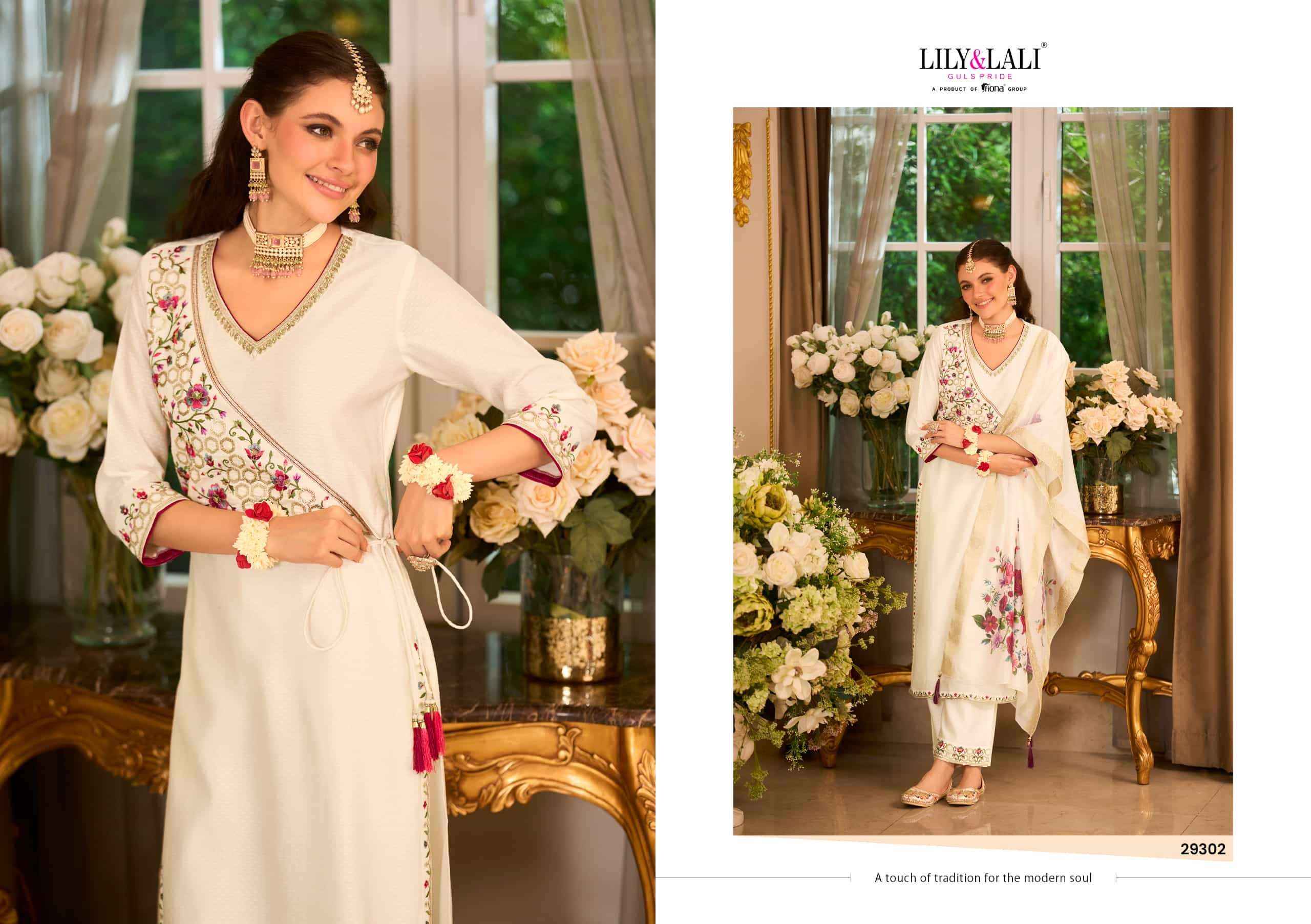 Lily And Lali Phulkari Designer Straight 3 Piece Dress Collection Wholesale Rate ( 4 Pcs Catalog )