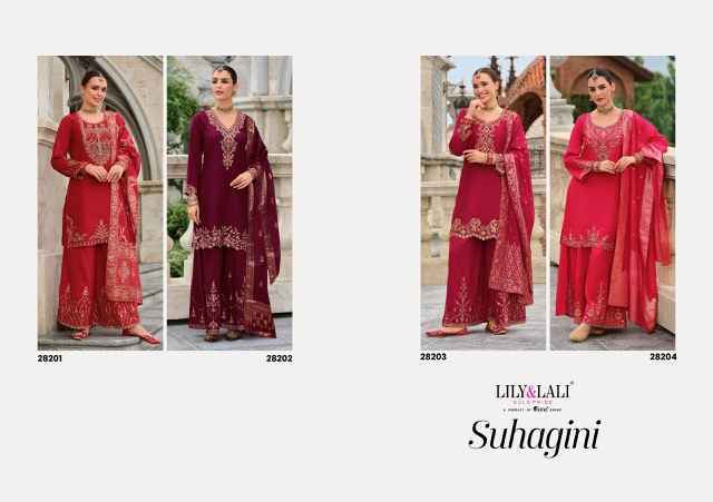Lily & Lali Suhagini Readymade Silk Dress Wholesale Rate ( 4 Pcs Catalog )