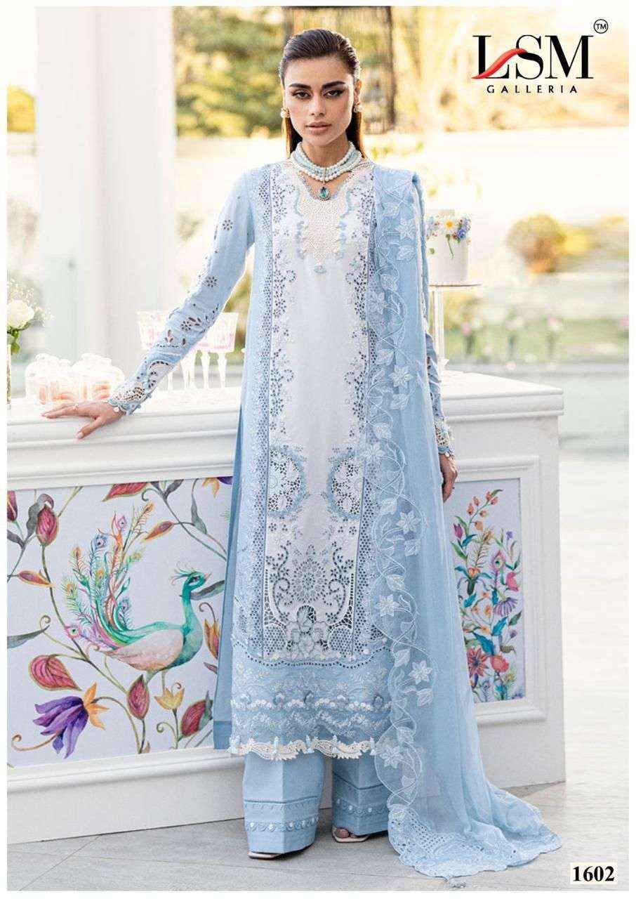Lsm Galleria Parian Dream Vol 16 Printed Pure Heavy Lawn Suit Wholesale Rate ( 6 Pcs Catalog )