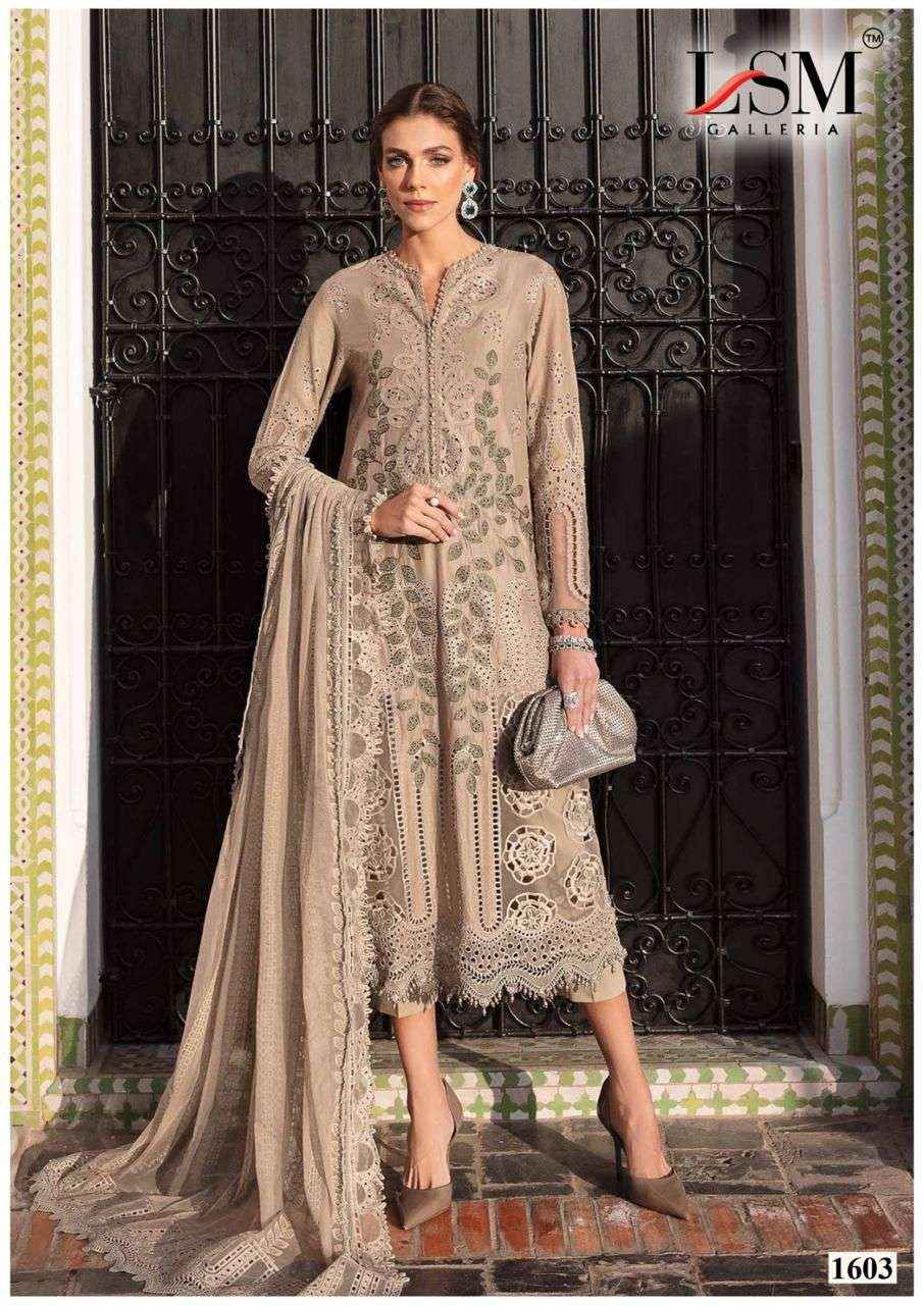 Lsm Galleria Parian Dream Vol 16 Printed Pure Heavy Lawn Suit Wholesale Rate ( 6 Pcs Catalog )