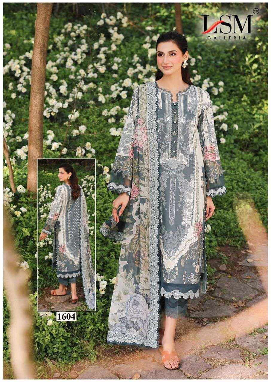 Lsm Galleria Parian Dream Vol 16 Printed Pure Heavy Lawn Suit Wholesale Rate ( 6 Pcs Catalog )