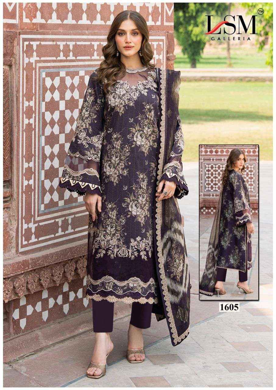 Lsm Galleria Parian Dream Vol 16 Printed Pure Heavy Lawn Suit Wholesale Rate ( 6 Pcs Catalog )