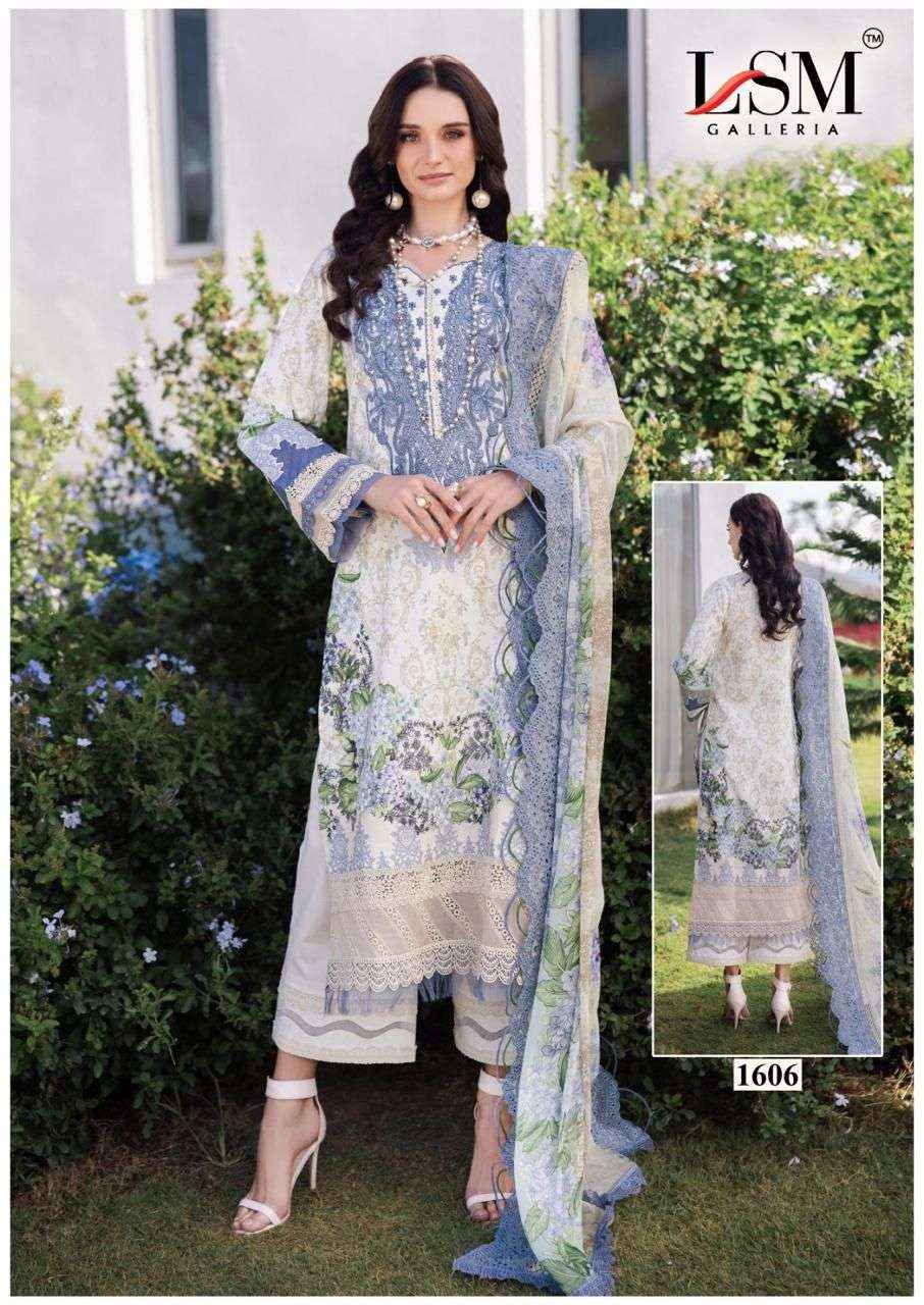 Lsm Galleria Parian Dream Vol 16 Printed Pure Heavy Lawn Suit Wholesale Rate ( 6 Pcs Catalog )