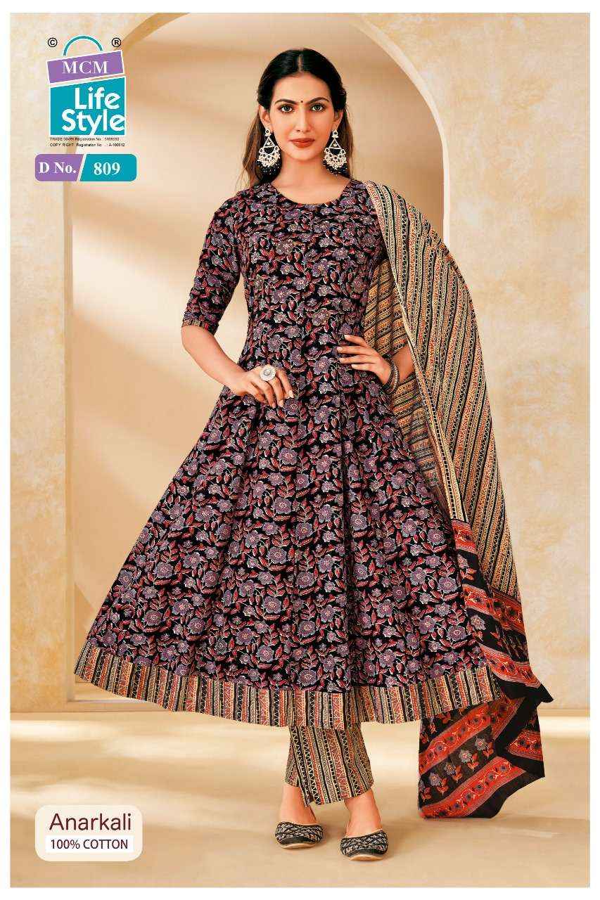 MCM LIFESTYLE ANARKALI VOL 8 FANCY FROCK STYLE KURTI PANT AND DUPPATTA SET WHOLESALE RATE ( 10 PCS CATALOG )