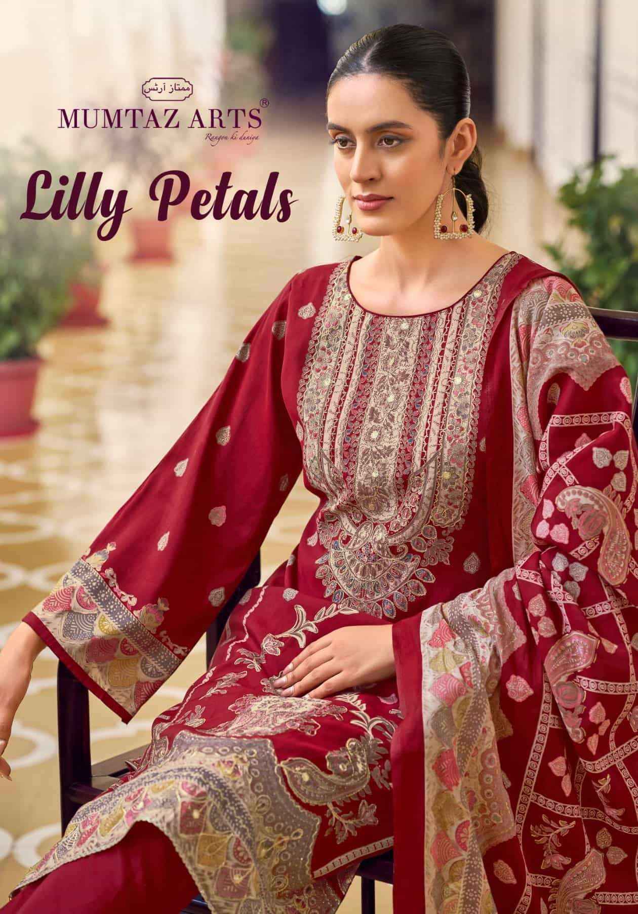 Mumtaz Arts Lilly Petals Fancy Pure Modal Silk Suit Wholesale Rate ( 3 Pcs Catalog )