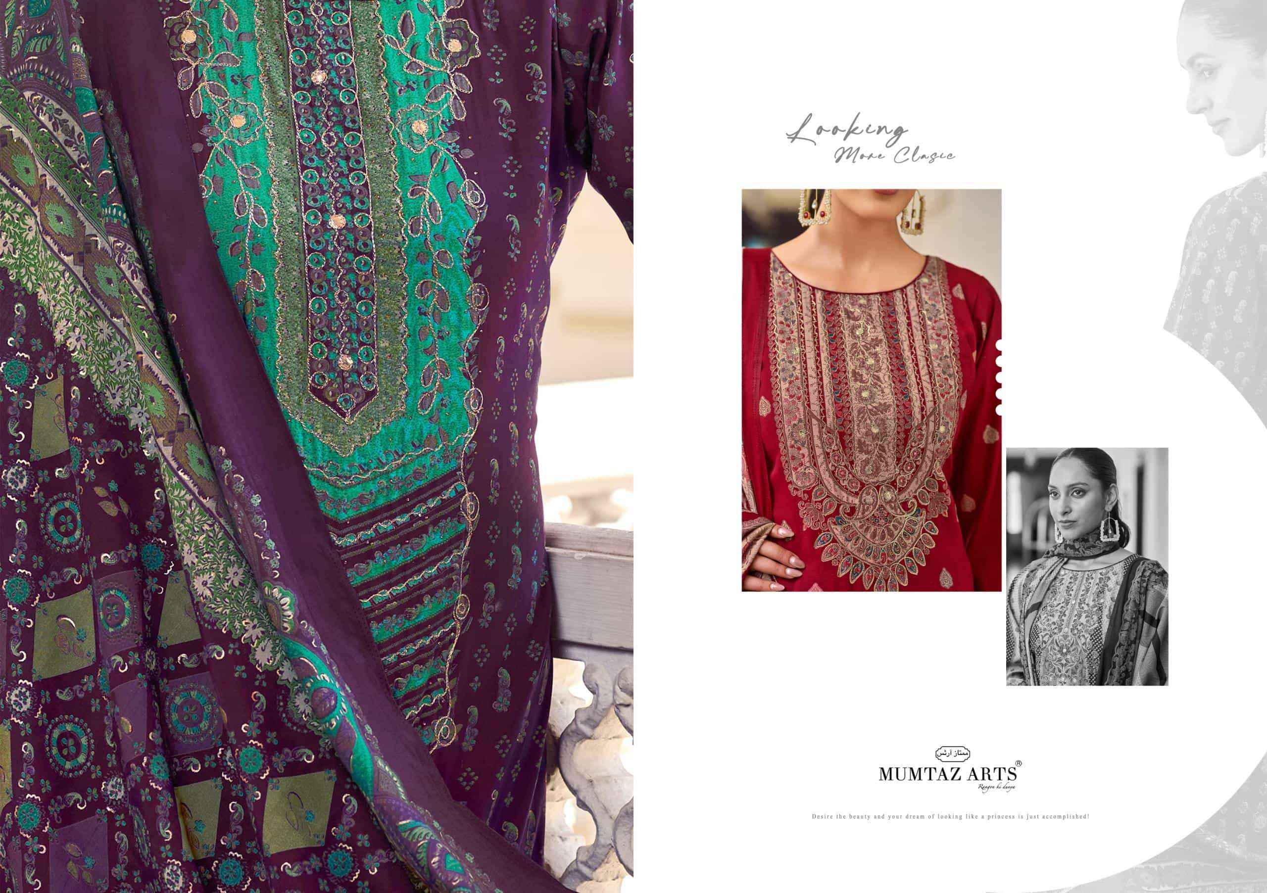 Mumtaz Arts Lilly Petals Fancy Pure Modal Silk Suit Wholesale Rate ( 3 Pcs Catalog )