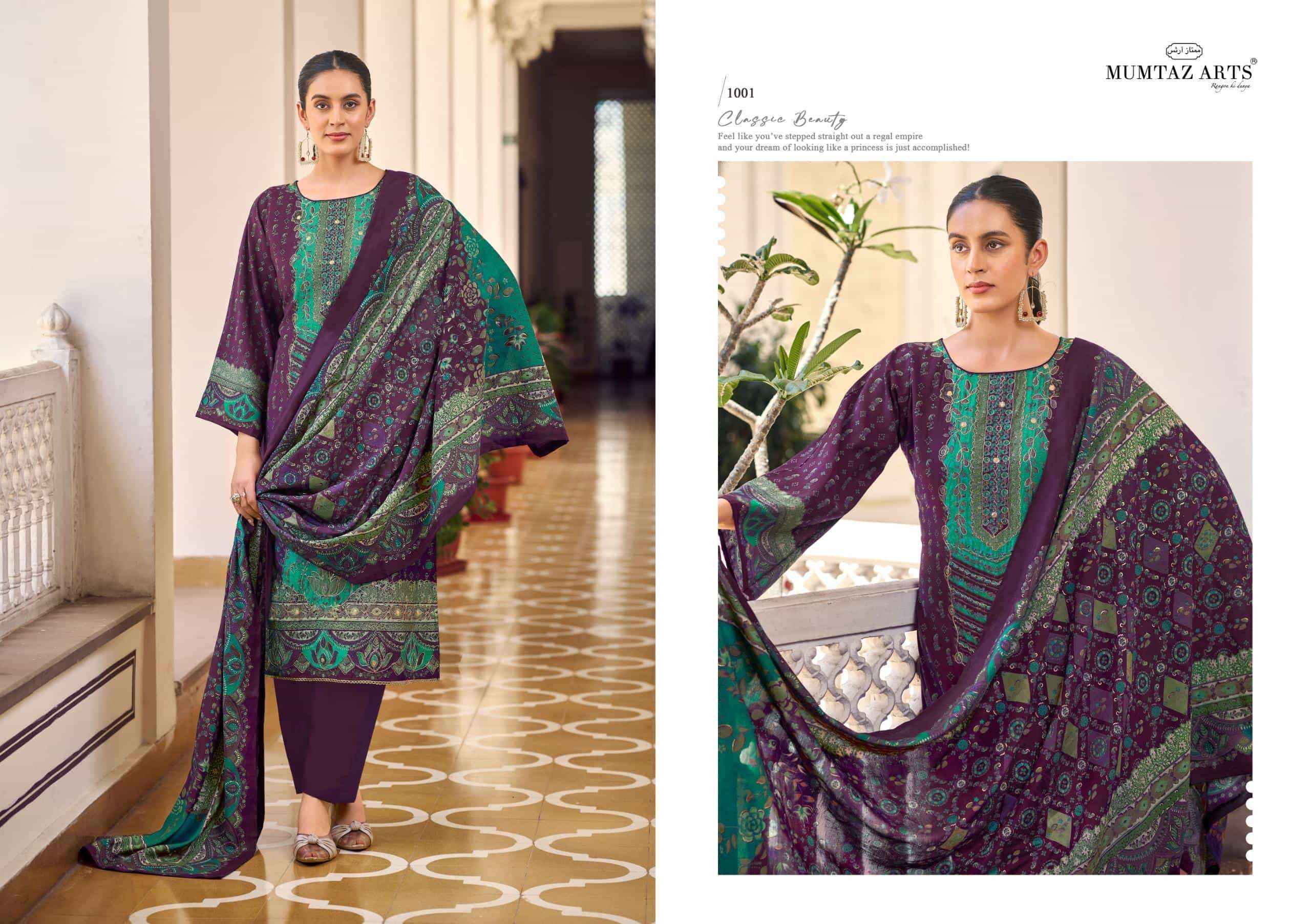 Mumtaz Arts Lilly Petals Fancy Pure Modal Silk Suit Wholesale Rate ( 3 Pcs Catalog )