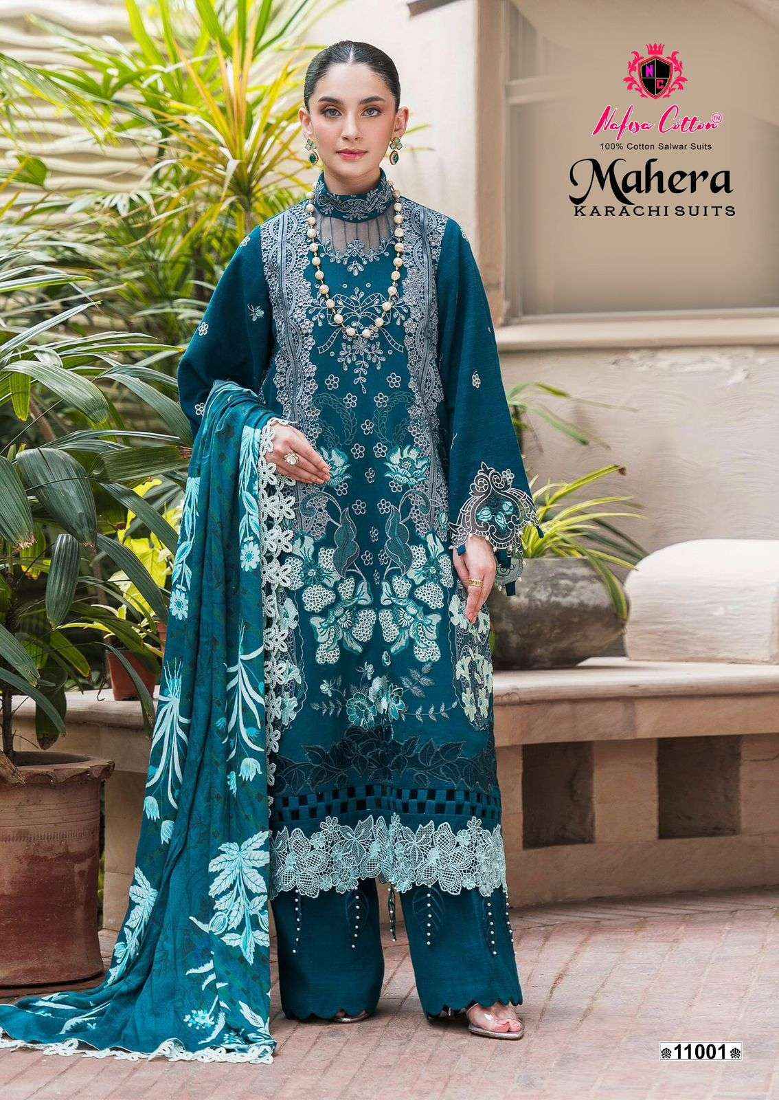 Nafisa Cotton Mahera Vol 11 Designer Printed Cotton Salwar Kameez Wholesale Rate ( 6 Pcs Catalog )