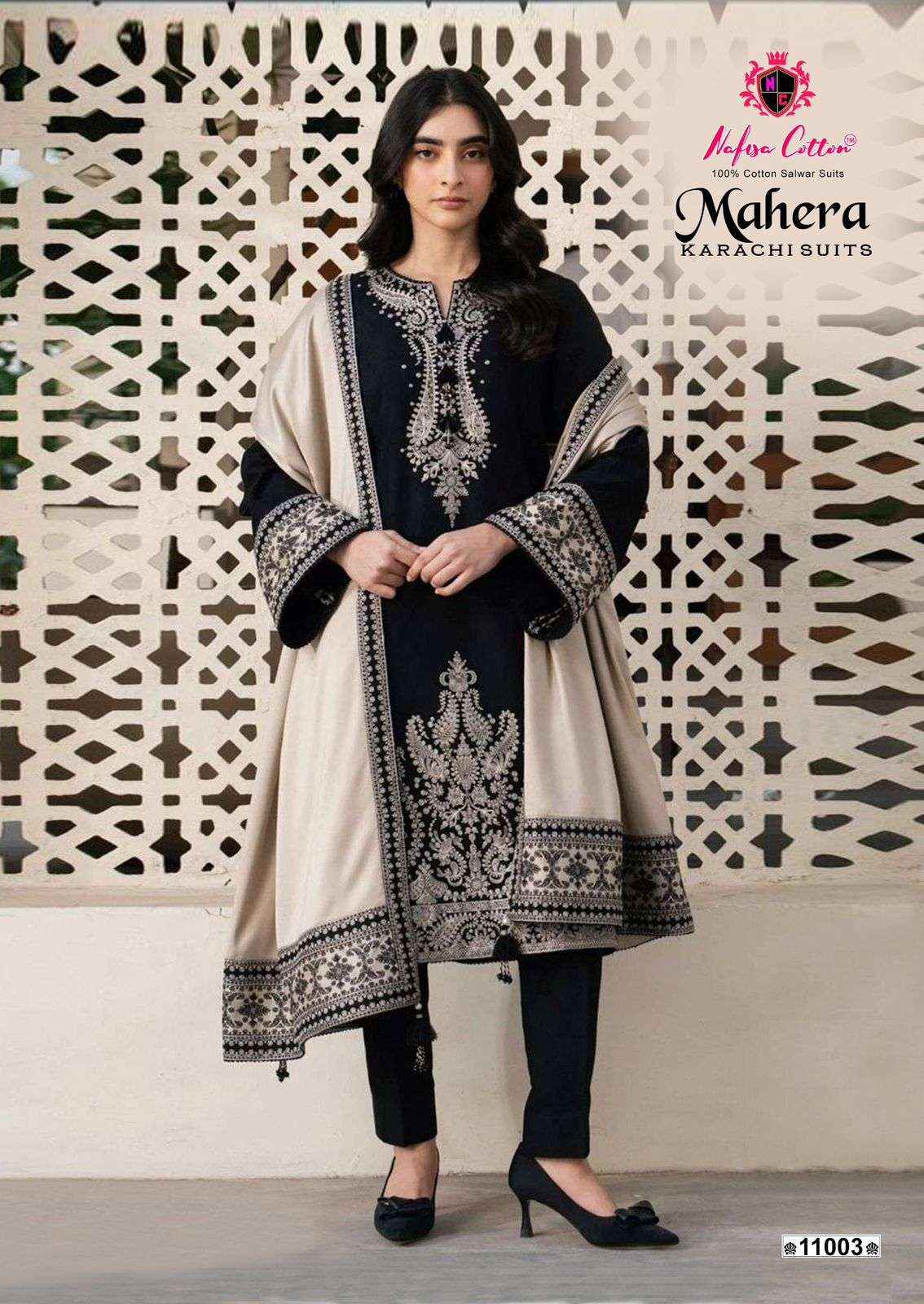 Nafisa Cotton Mahera Vol 11 Designer Printed Cotton Salwar Kameez Wholesale Rate ( 6 Pcs Catalog )